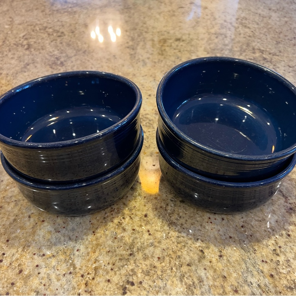 Fiesta Retired Cobalt Chowder Bowls, set of 4